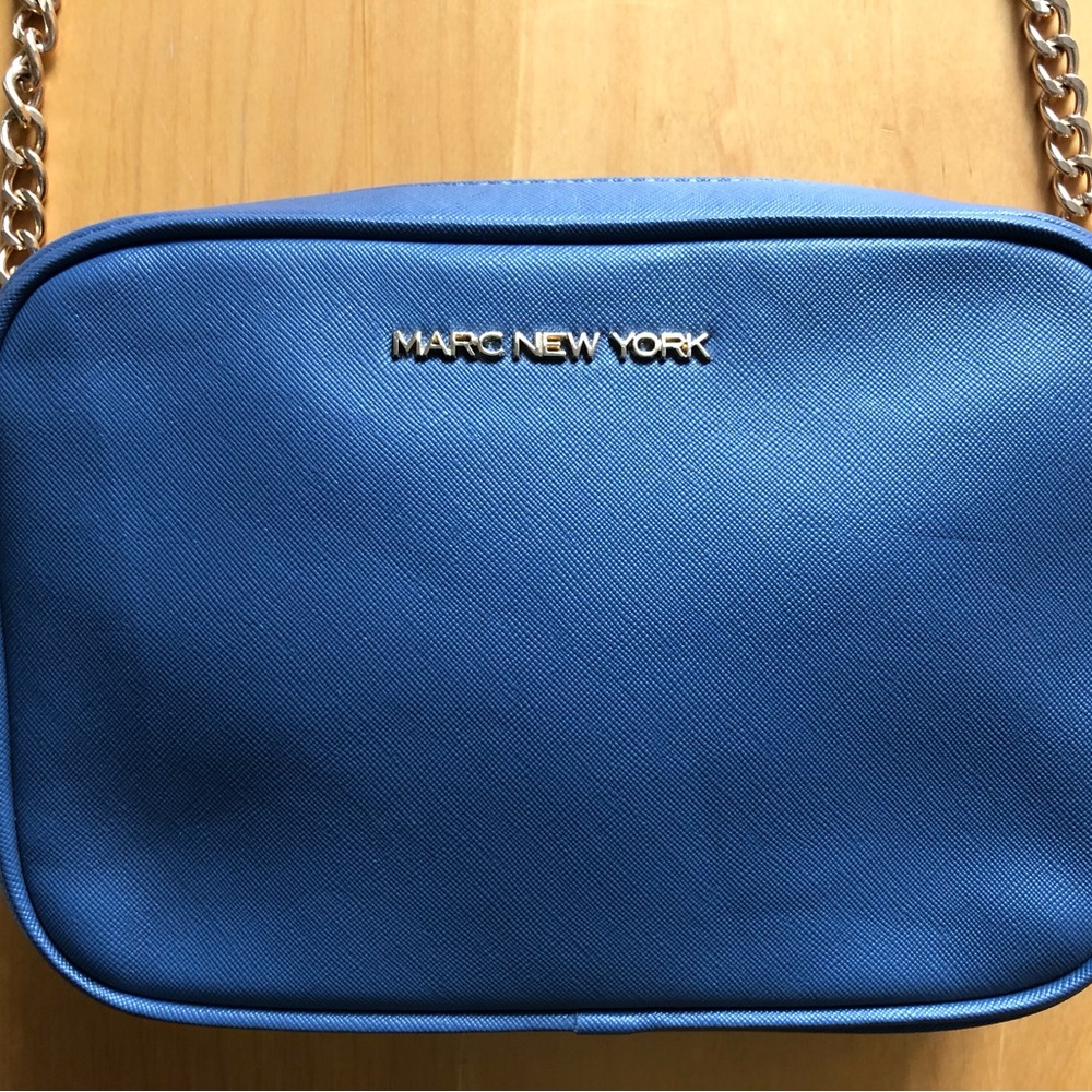 Marc New York small Crossbody blue with gold accent